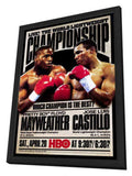 Pretty Boy Floyd Mayweather vs Jose Luis Castillo 11 x 17 Boxing Promo Poster - Style A - in Deluxe Aluminum Frame