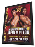 Oscar De La Hoya vs Shane Mosley 11 x 17 Boxing Promo Poster - Style A - in Deluxe Aluminum Frame