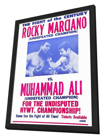 Rocky Marciano vs Muhammad Ali 11 x 17 Boxing Promo Poster - Style A - in Deluxe Wood Frame