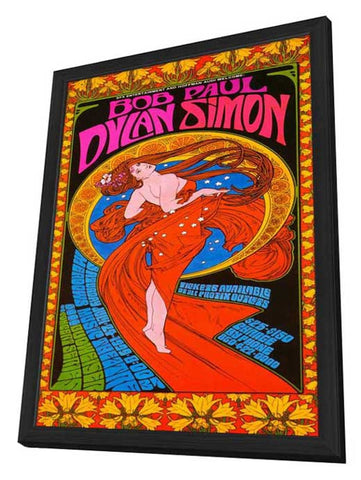 Bob Dylan/Paul Simon 11 x 17 Music Poster - Style A - in Deluxe Aluminum Frame