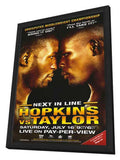 Bernard Hopkins vs. Jermain Taylor 11 x 17 Boxing Promo Poster - Style A - in Deluxe Aluminum Frame