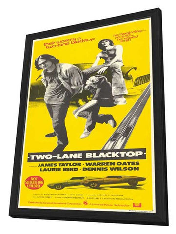 Two Lane Blacktop 11 x 17 Movie Poster - Style B - in Deluxe Aluminum Frame