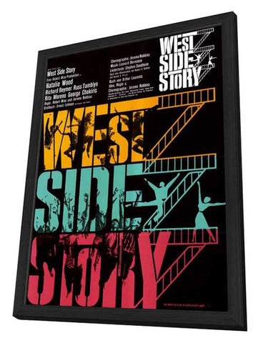 West Side Story 11 x 17 Movie Poster - German Style A - in Deluxe Wood Frame