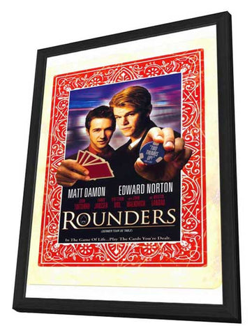 Rounders 11 x 17 Movie Poster - Style C - in Deluxe Aluminum Frame