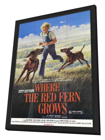 Where the Red Fern Grows 11 x 17 Movie Poster - Style B - in Deluxe Aluminum Frame