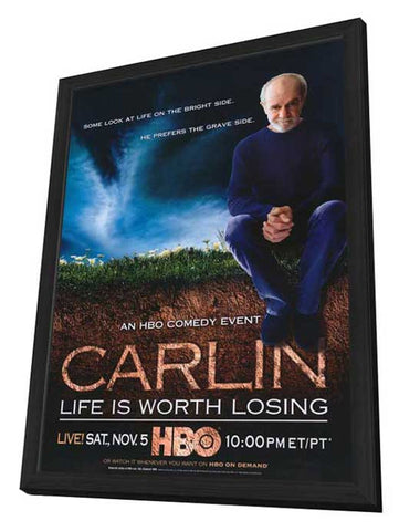 George Carlin: Life Is Worth Losing 11 x 17 Movie Poster - Style A - in Deluxe Aluminum Frame
