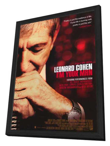 Leonard Cohen I'm Your Man 11 x 17 Movie Poster - Style A - in Deluxe Aluminum Frame