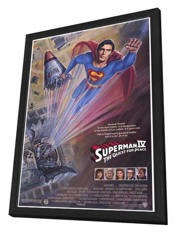 Superman 4: The Quest for Peace 11 x 17 Movie Poster - Style F - in Deluxe Aluminum Frame