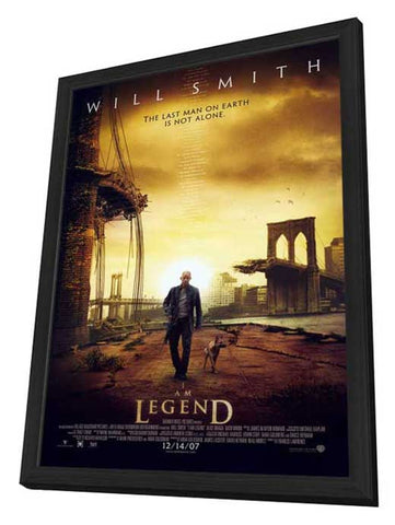I Am Legend 11 x 17 Movie Poster - Style B - in Deluxe Aluminum Frame