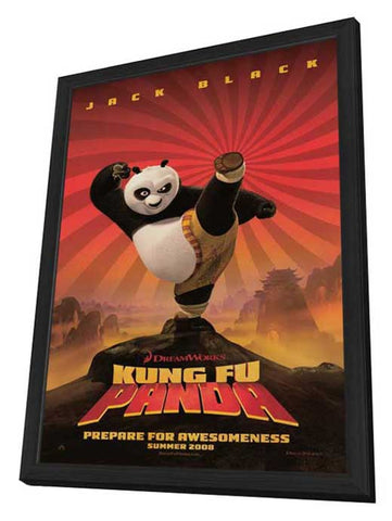 Kung Fu Panda 11 x 17 Movie Poster - Style A - in Deluxe Aluminum Frame