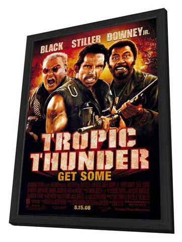 Tropic Thunder 11 x 17 Movie Poster - Style D - in Deluxe Aluminum Frame