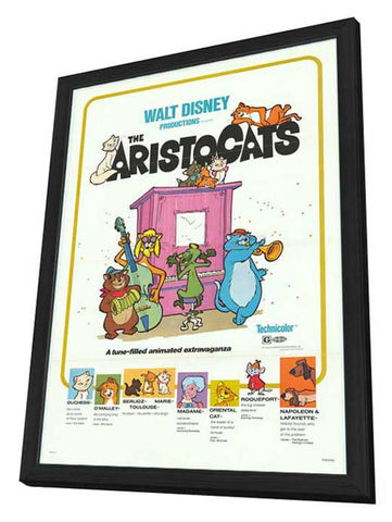 Aristocats 11 x 17 Movie Poster - Style A - in Deluxe Aluminum Frame