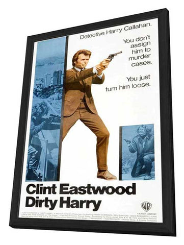Dirty Harry 11 x 17 Movie Poster - Style I - in Deluxe Aluminum Frame