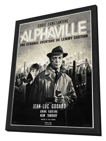 Alphaville 11 x 17 Movie Poster - French Style A - in Deluxe Aluminum Frame