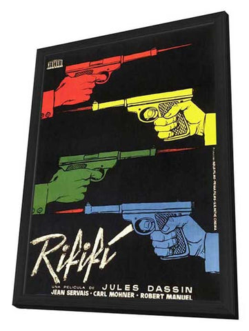 Rififi 11 x 17 Movie Poster - French Style A - in Deluxe Aluminum Frame