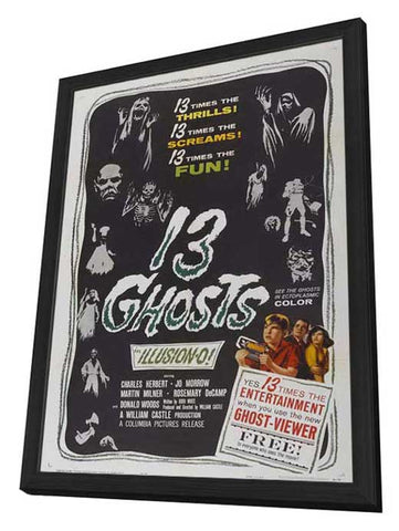 13 Ghosts 11 x 17 Movie Poster - Style B - in Deluxe Wood Frame