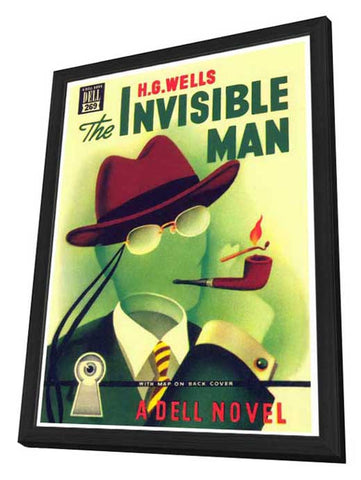 Invisible Man 11 x 17 Retro Book Cover Poster - in Deluxe Aluminum Frame