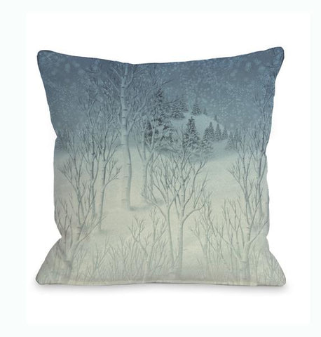 Winter Woods Throw Pillow by Kate Ward Thacker