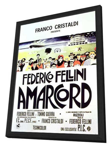 Amarcord 11 x 17 Movie Poster - Style E - in Deluxe Aluminum Frame