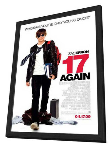 17 Again 11 x 17 Movie Poster - Style A - in Deluxe Wood Frame