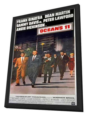 Oceans 11 11 x 17 Movie Poster - Style H - in Deluxe Aluminum Frame