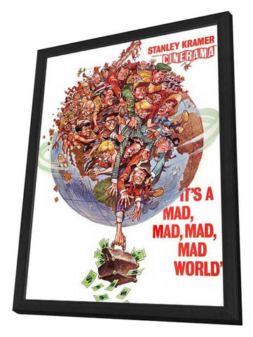 It's a Mad Mad Mad Mad World 11 x 17 Movie Poster - Style G - in Deluxe Aluminum Frame