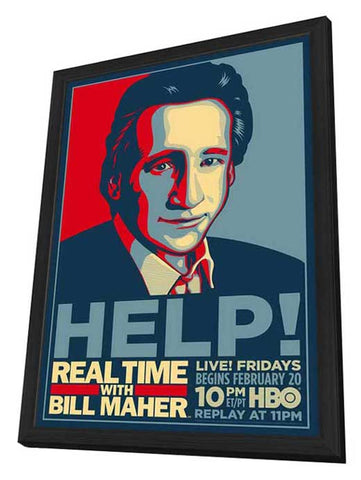 Real Time with Bill Maher 11 x 17 Movie Poster - Style A - in Deluxe Wood Frame