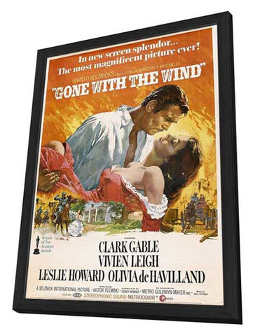 Gone With The Wind 11 x 17 Poster - Style AF - in Deluxe Aluminum Frame