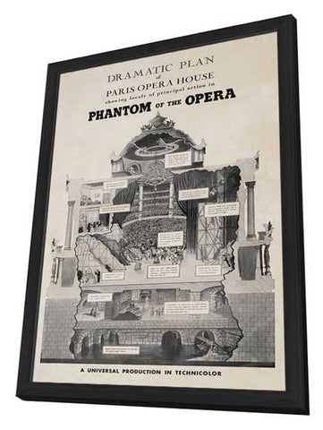 The Phantom of the Opera 11 x 17 Movie Poster - Style B - in Deluxe Aluminum Frame