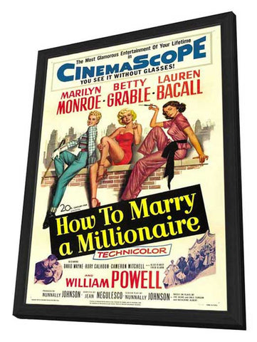 How to Marry a Millionaire 11 x 17 Movie Poster - Style C - in Deluxe Aluminum Frame