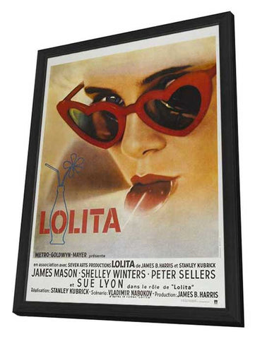 Lolita 11 x 17 Movie Poster - French Style A - in Deluxe Wood Frame