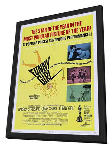 Funny Girl 11 x 17 Movie Poster - Style A - in Deluxe Aluminum Frame