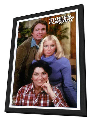 Three's Company 11 x 17 Movie Poster - Style C - in Deluxe Aluminum Frame