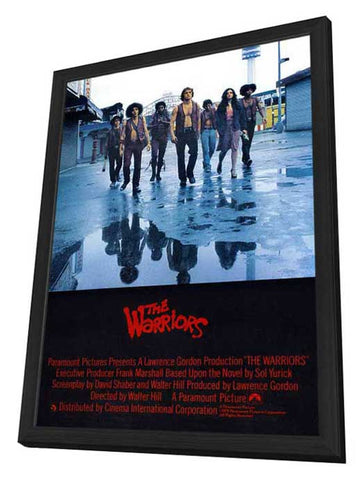 The Warriors 11 x 17 Movie Poster - UK Style A - in Deluxe Wood Frame