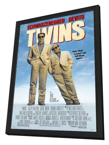 Twins 11 x 17 Movie Poster - Style B - in Deluxe Aluminum Frame