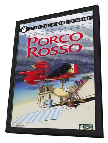 Porco Rosso 11 x 17 Movie Poster - French Style A - in Deluxe Wood Frame