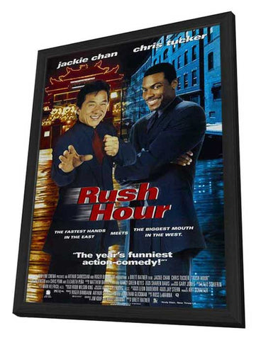 Rush Hour 11 x 17 Movie Poster - Style B - in Deluxe Aluminum Frame