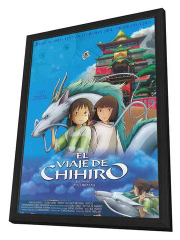 Miyazaki's Spirited Away 11 x 17 Movie Poster - Spanish Style A - in Deluxe Aluminum Frame
