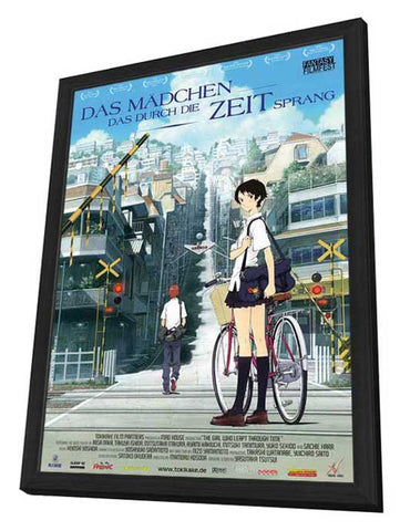 The Girl Who Leapt Through Time 11 x 17 Movie Poster - German Style A - in Deluxe Aluminum Frame