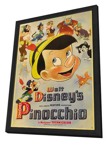 Pinocchio 11 x 17 Movie Poster - Style M - in Deluxe Aluminum Frame