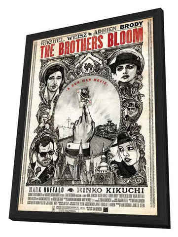 The Brothers Bloom 11 x 17 Movie Poster - Style B - in Deluxe Aluminum Frame