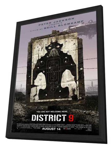 District 9 11 x 17 Movie Poster - Style C - in Deluxe Aluminum Frame