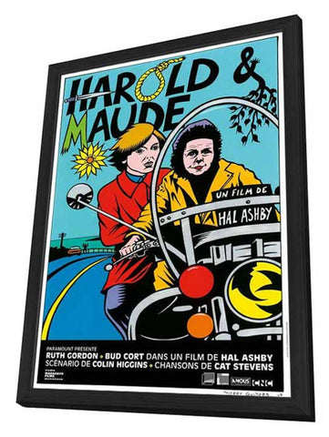 Harold and Maude 11 x 17 Movie Poster - French Style A - in Deluxe Wood Frame