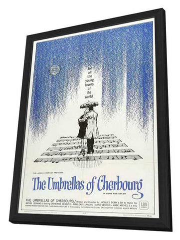 The Umbrellas of Cherbourg 11 x 17 Movie Poster - Style C - in Deluxe Aluminum Frame