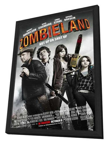 Zombieland 11 x 17 Movie Poster - Style B - in Deluxe Aluminum Frame