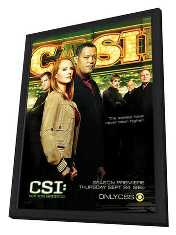 CSI: Crime Scene Investigation 11 x 17 TV Poster - Style L - in Deluxe Aluminum Frame