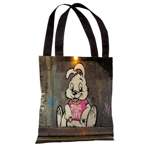 Thug for Life Bunny Tote Bag by Banksy