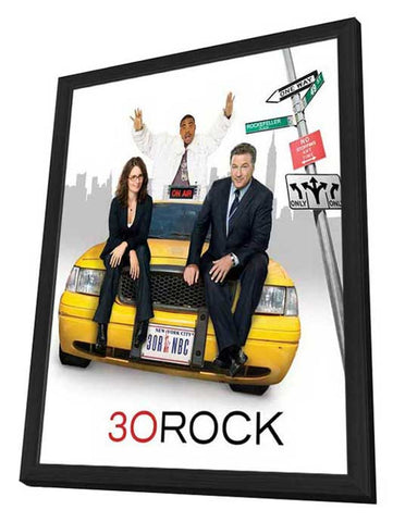 30 Rock 11 x 14 TV Poster - Style C - in Deluxe Wood Frame