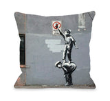 Graffiti is a Crime Throw Pillow by Banksy 18 X 18