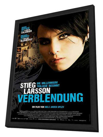 The Girl with the Dragon Tattoo 11 x 17 Movie Poster - Swiss Style A - in Deluxe Aluminum Frame